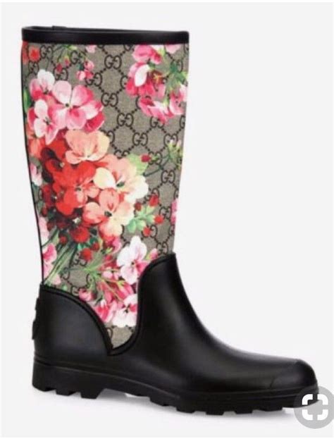 gucci flower rain boots|farfetch Gucci rain boots.